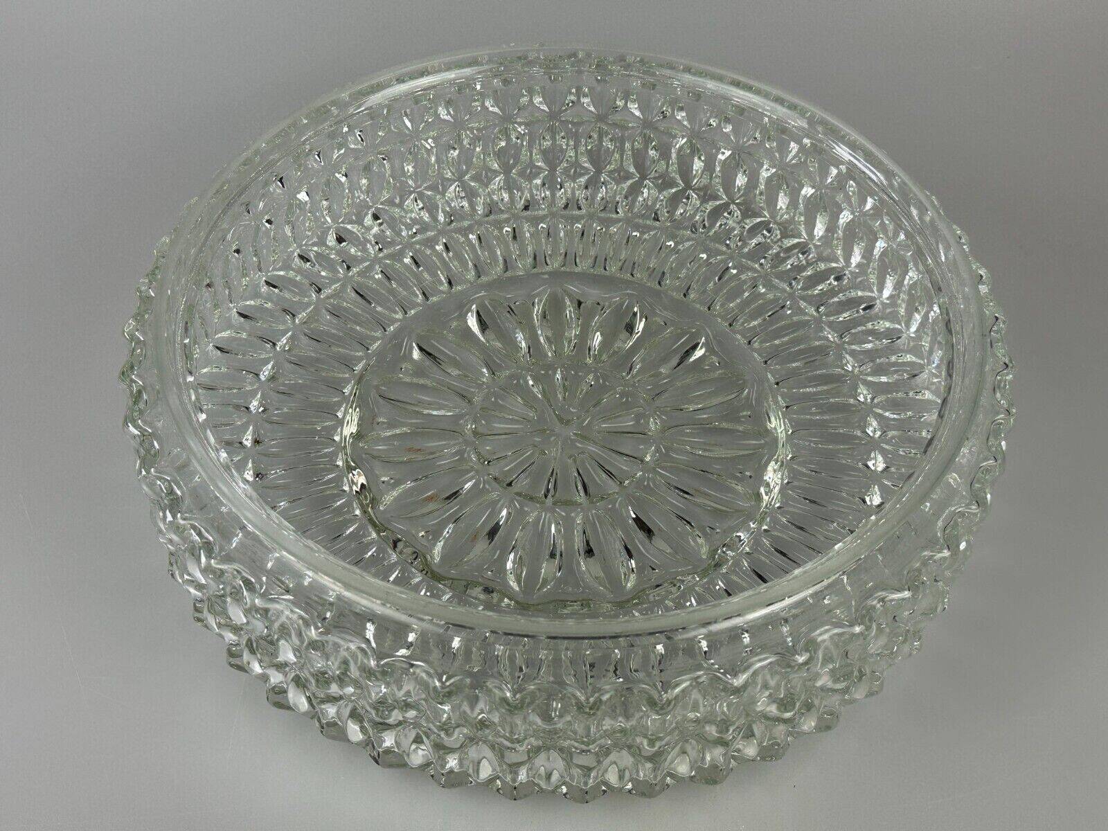 60s 70s ceiling lamp Hustadt Leuchten Germany Plafoniere glass & metal