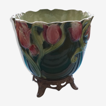 Cache pot tulips