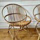 Pair of vintage rattan armchairs