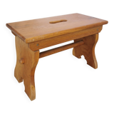 Vintage Wooden Footstool: Handcrafted Yugoslavian Pruchka, 1960s