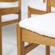 Set of four pine chairs from the 1960s.