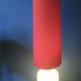 Mid century floor lamp in glass with tall shade, 1960s