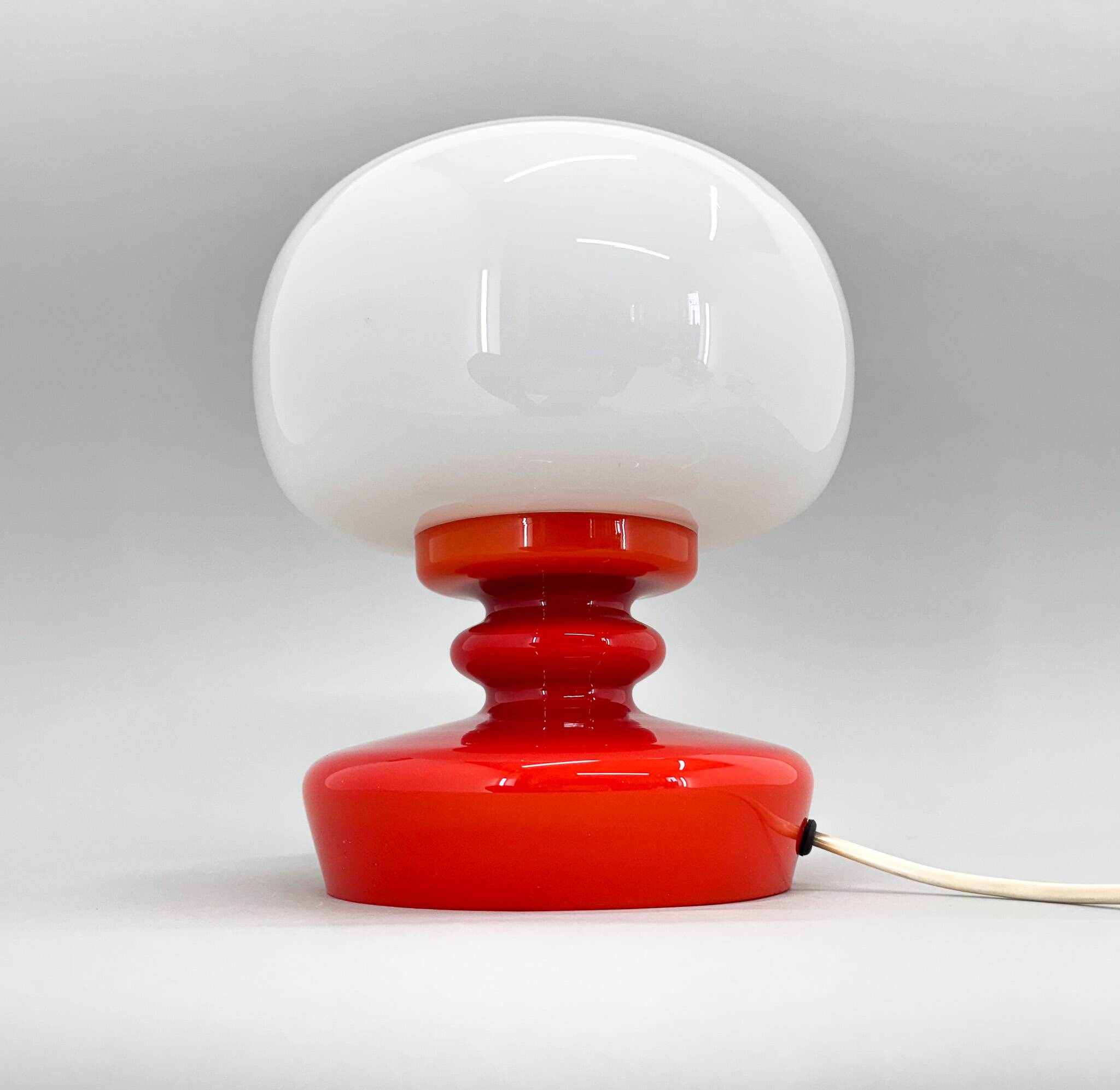 Mid Century All-Glass Table Lamp by Osvetlovaci, Czechoslovakia