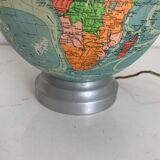 Vintage globe 1950 terrestrial Perrina glass - 19 cm