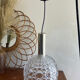 Glass pendant lamp with bubble patterns - 1960s