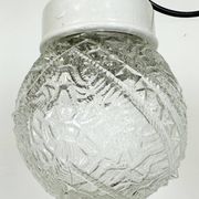 Vintage White Porcelain Pendant Light, 1970s