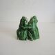 Antique double frog vase in ceramic