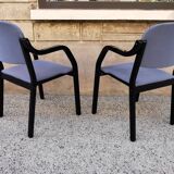 Set of 4 vintage Italian armchairs from the 80s