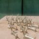 Solid brass knife holder gazelle antelope