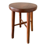 Varnished wooden stool