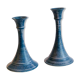 Pair of vintage ceramic candle holders
