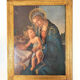 Religious icon on gilded wood: The Madonna of the Book