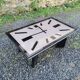 Table basse vintage horloge
