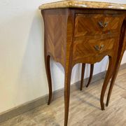 Pair of Louis XV style bedside tables in rosewood marquetry