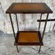 Chevet, table d’appoint vintage en bois et métal doré