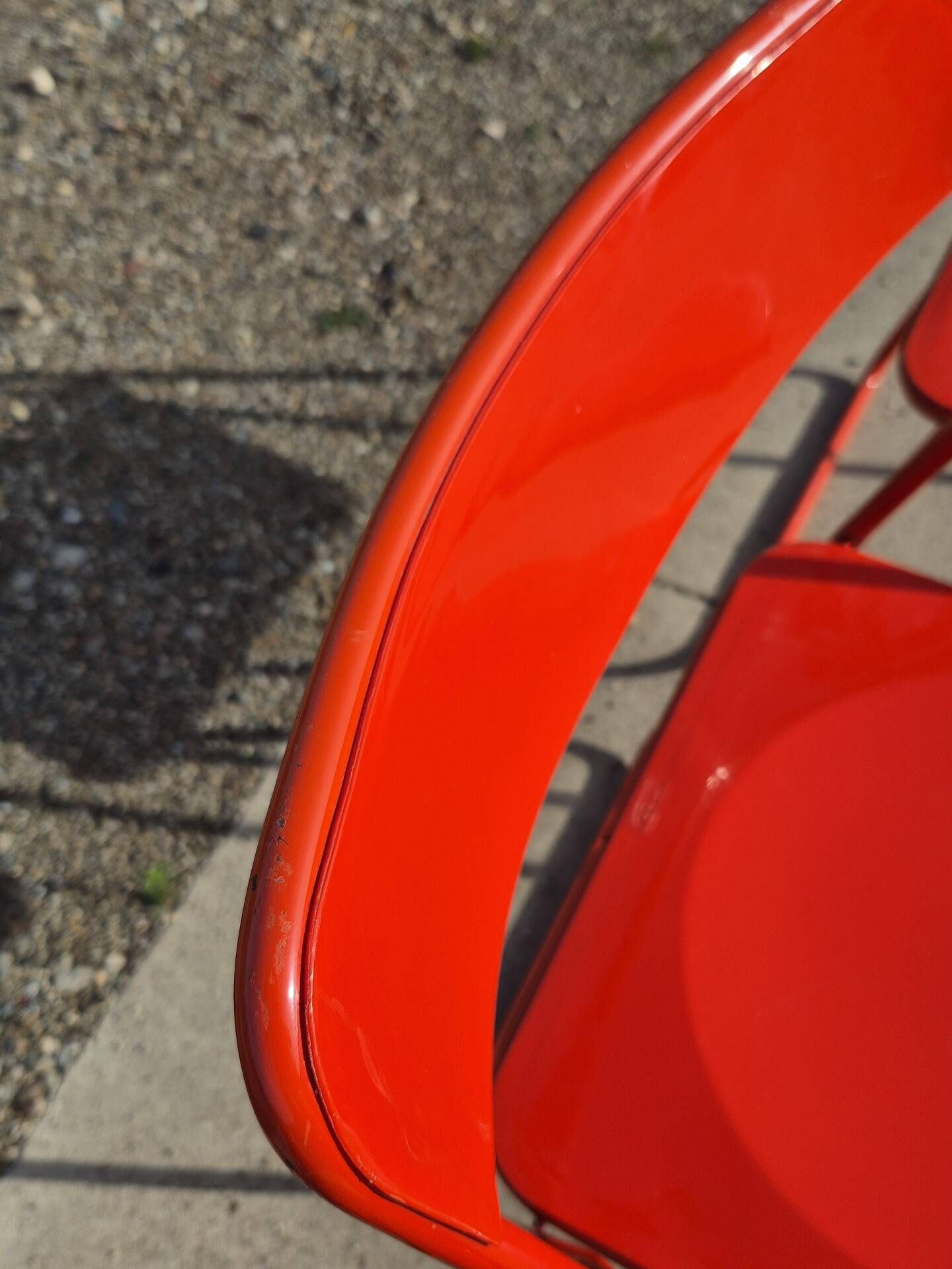 Set 5 vintage TED folding chairs IKEA red 1980s Nield Gammelgaard