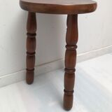 Wooden stool turned tripod foot