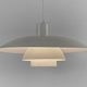 White pendant light PH 4/3 by Poul Henningsen for Louis Poulsen. Denmark 1970s