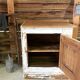 Antique patinated sideboard – chic country spirit – White patina with a lime effect