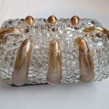 Bubble glass and amber wall light