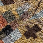 Tapis jaune moderne berbere marocain en laine