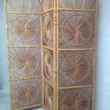 Vintage rattan screen