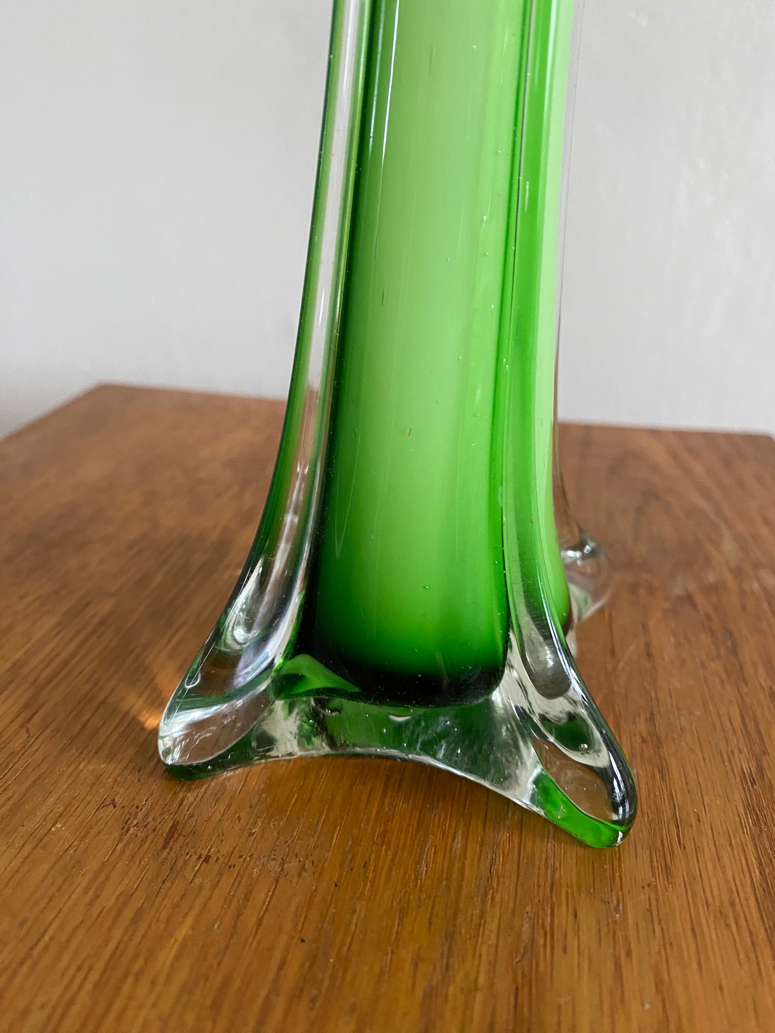 Set of two green soliflores