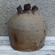 Glazed clay oil jar - ancient pottery
