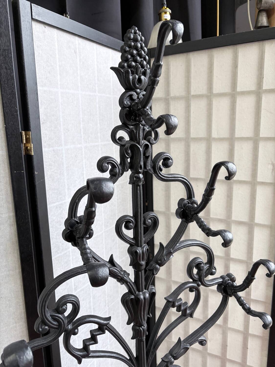 Art Nouveau cast iron coat rack