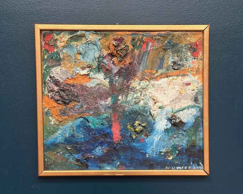 Original Swedish Oil on Panel – “Abstract Composition” by Ulf Eriksson
