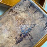 Pair of rectangular enamelled sandstone dishes