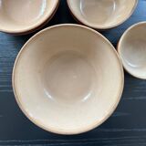 Series of 4 Gien sandstone bowls