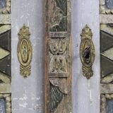 Painted Folk Art Bridal Cupboard