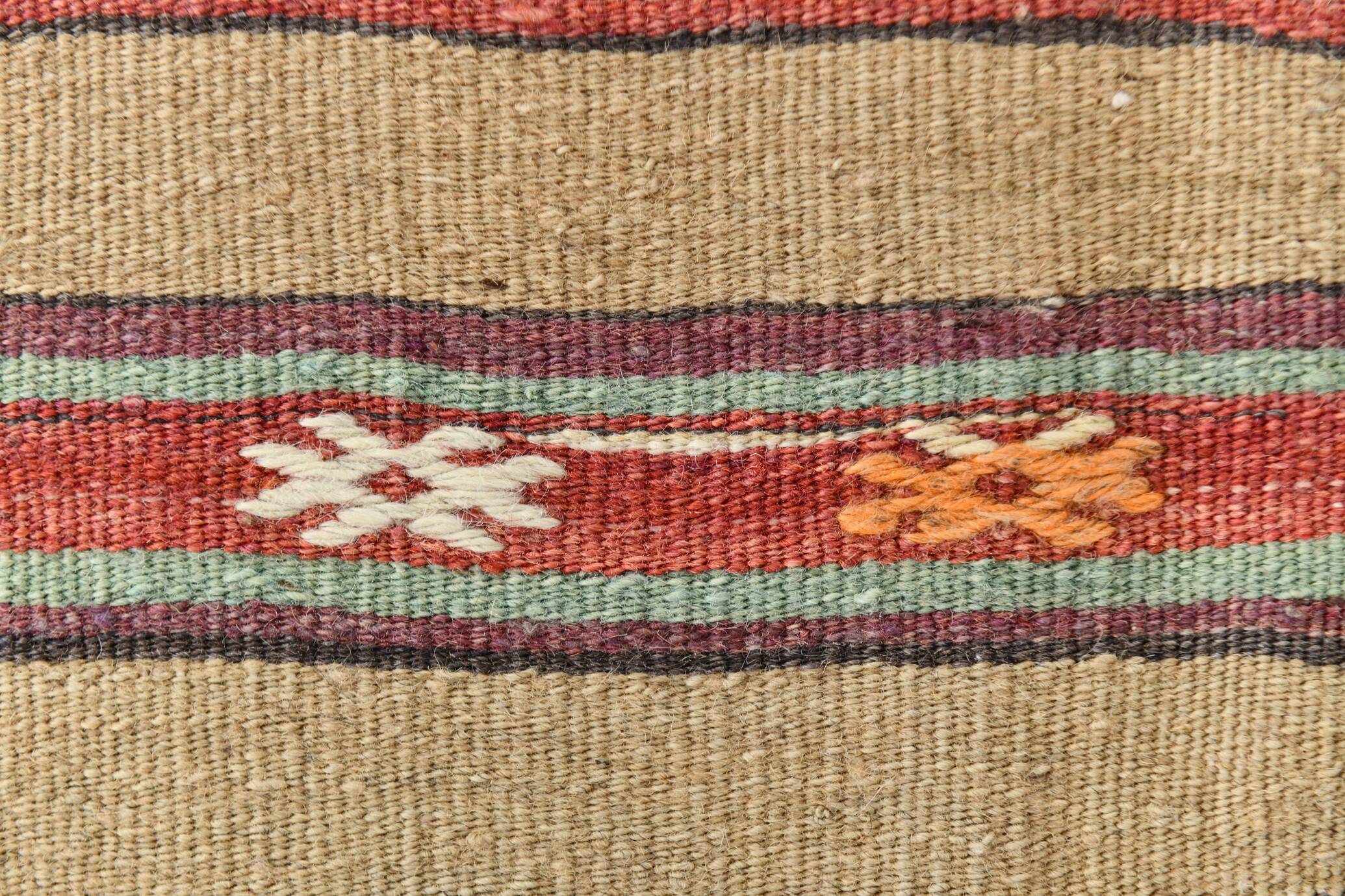 5x6 Unique Wall Hanging Option, Vintage Wool Area Kilim Rug, 148x191Cm