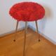 Faux fur stool