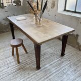 Solid oak farmhouse table 185cm