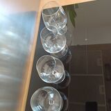 4 crystal Cognac glasses