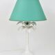 Lampe de table en faux bambou arbre de palmier blanc Tommaso Barbi, Italie, années 1970