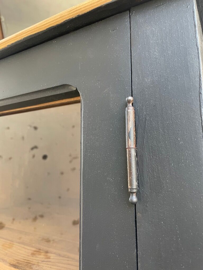 Old black storage window