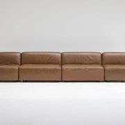 Canapé en cuir modulaire, fabriqué par Durlet, Belgique, années 1970.