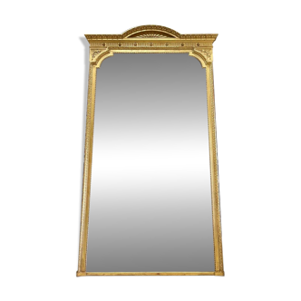 Louis XVI style gilded wood mirror from the Napoleonic III era, 2.75m x 1.48m.
