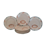 Set 1 course and 6 asparagus plates - DIGOIN SARREGUEMINES