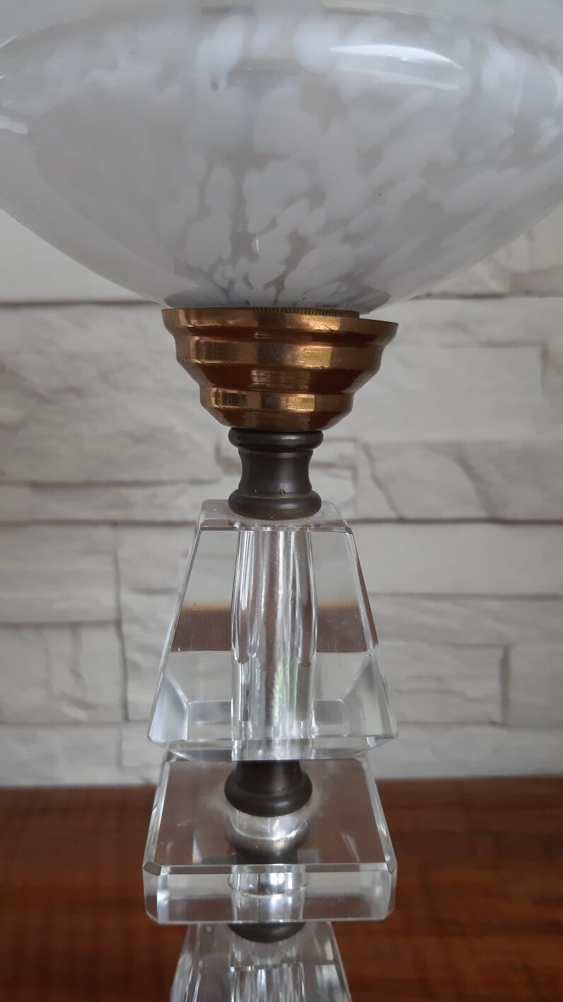 Vintage glass table lamp