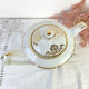 Vintage tea set in golden white porcelain CHAUVIGNY LIMOGES