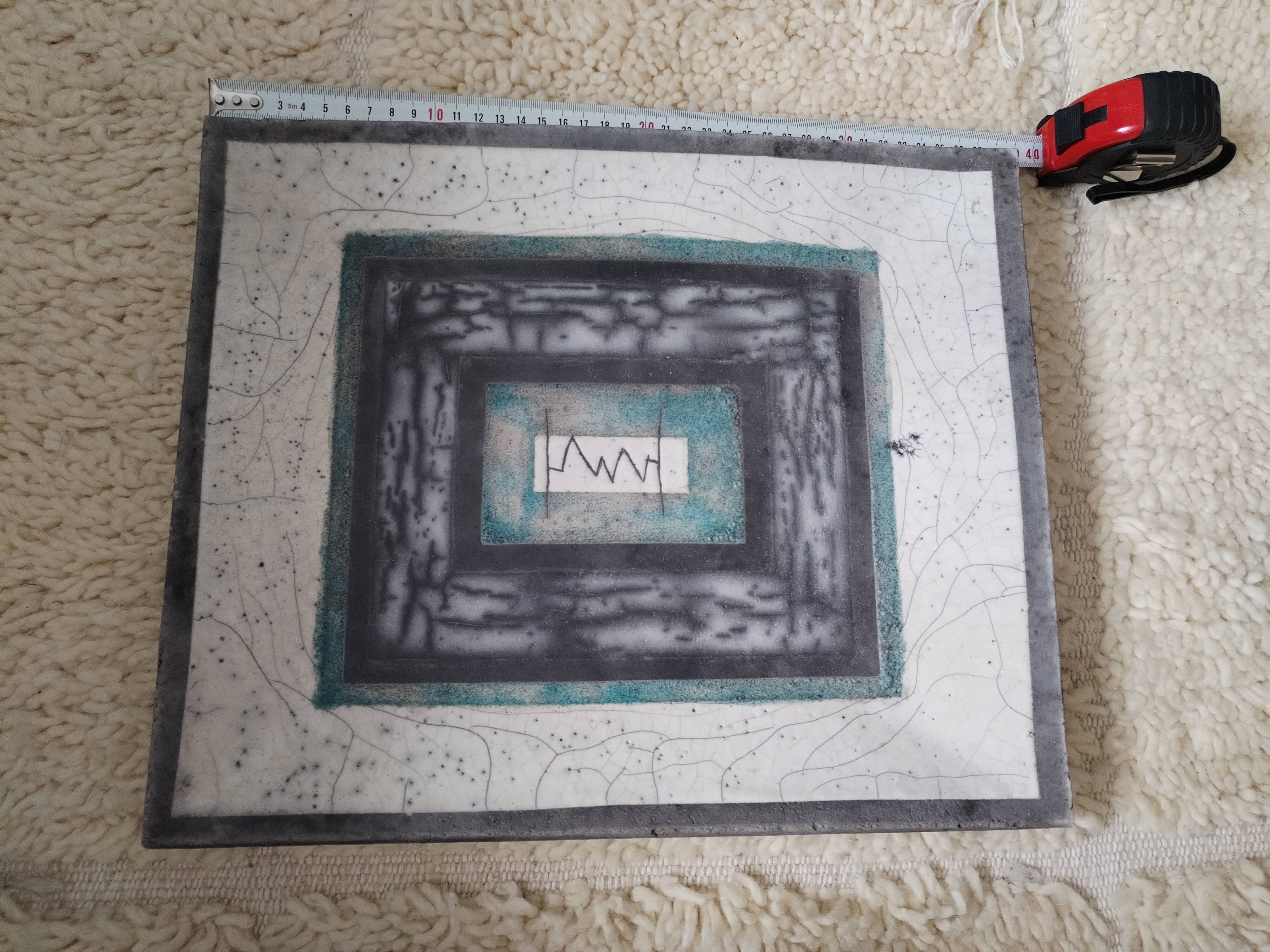 Abstract art ceramic dish