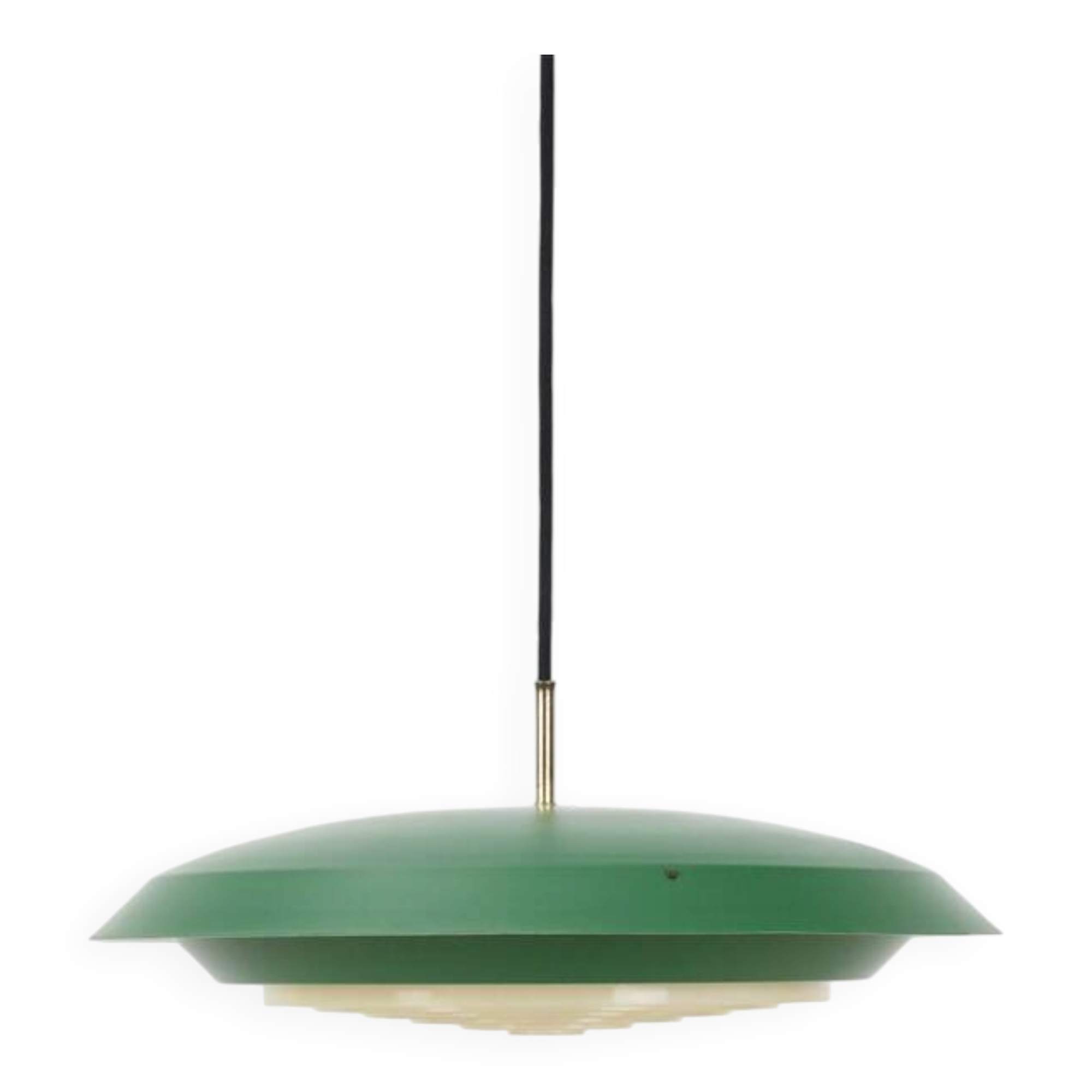 Rare big Lyfa Space Age pendant lamp / Mid-century Danish modern design / 1960s / 1970s / green