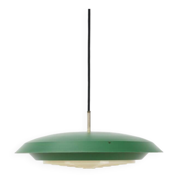 Rare big Lyfa Space Age pendant lamp / Mid-century Danish modern design / 1960s / 1970s / green