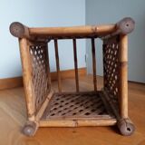 Cache pot large square bamboo