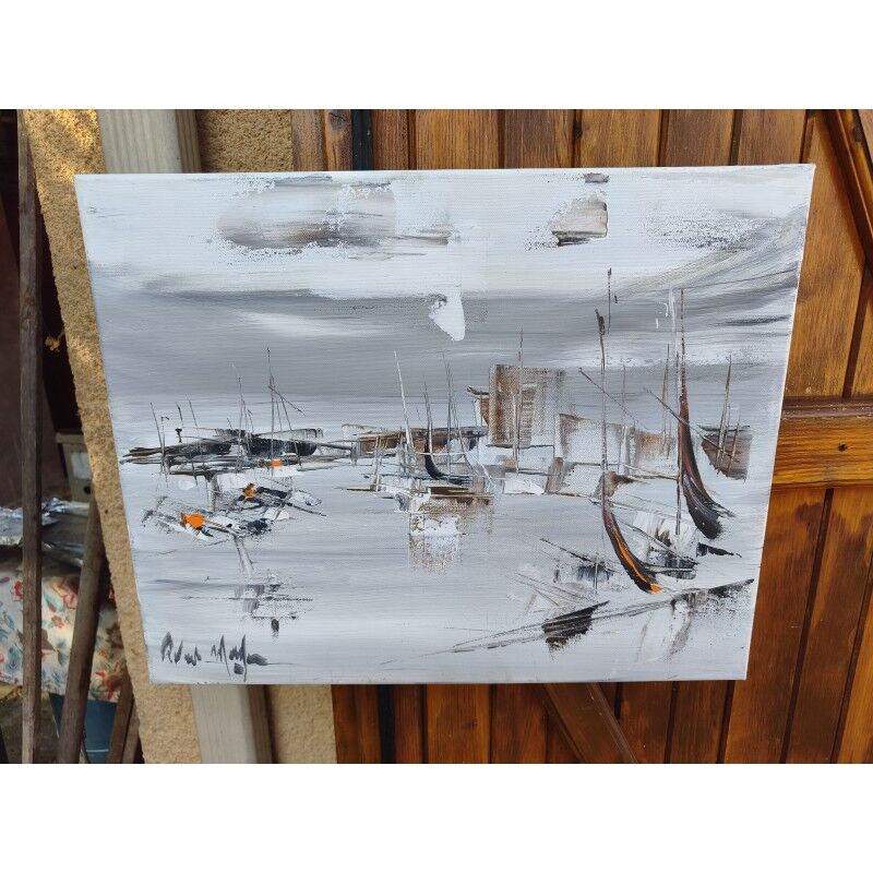 3 marine oil paintings by Robert Moifrai