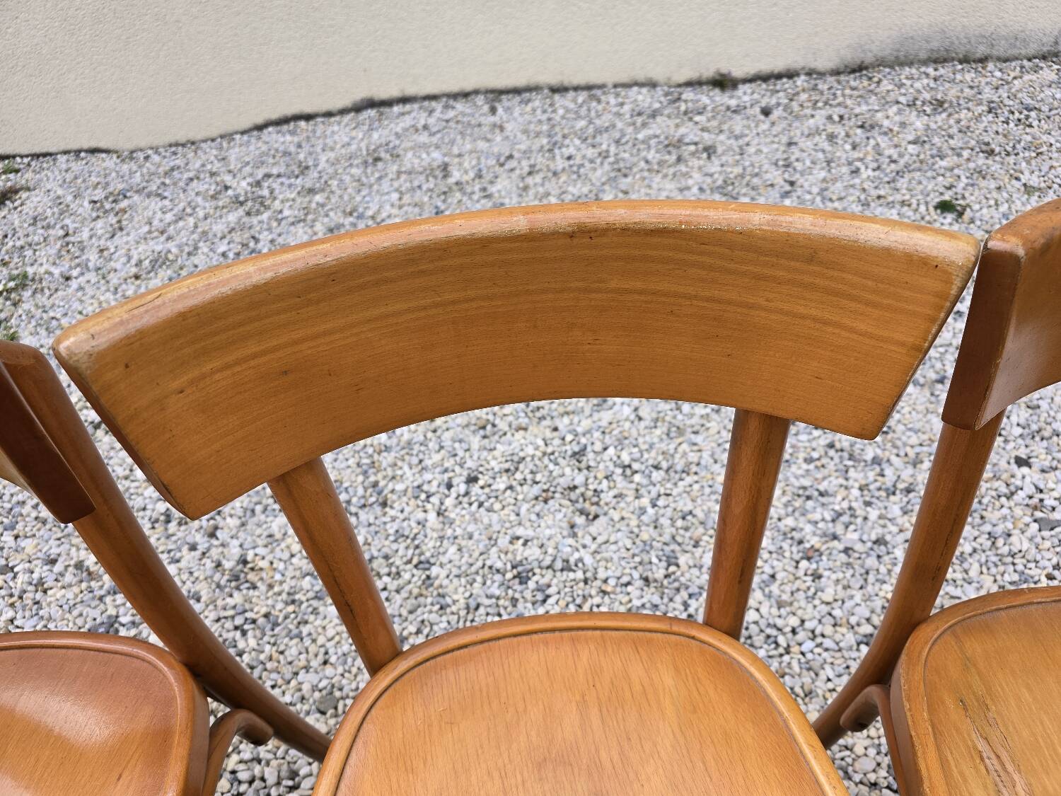 Set of four vintage bistro chairs